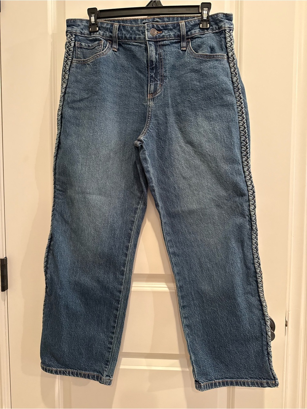 Express Denim Jeans with Braided Side Trim